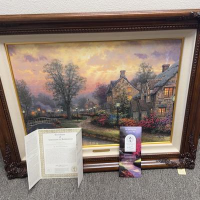 Thomas Kincaid, Lamplight Lane, 564/980, With Coa