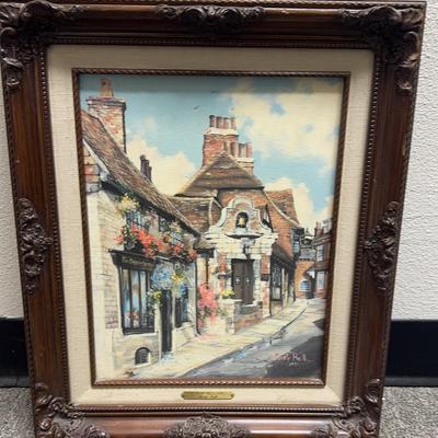 Ye Olde Bell, Rye" by artist Marty Bell, signed and dated 1991. 