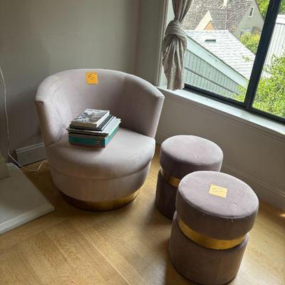 Pink swivel desk chair
