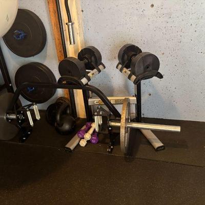 Bar bells & weights