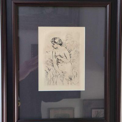 Pierre Auguste Renoir- Baigneuse Debout Etching Restrike In Black
