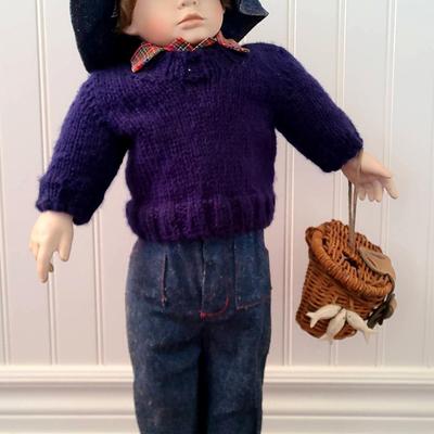 Little Fisherman Doll with a Basket Full of Dreams - Heading For the Lake