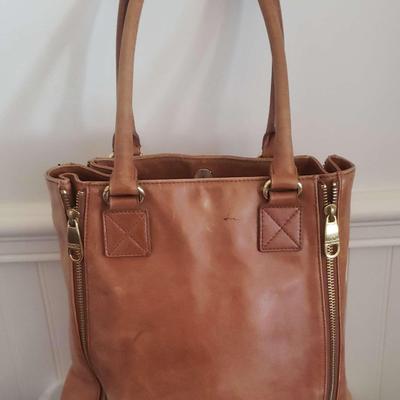 Badgley Mischka Brown Leather Handbag