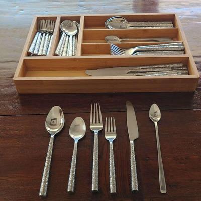 Hammered Metal Handled Flatware 