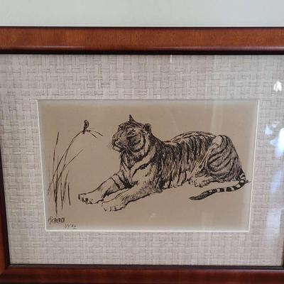 F. S. Church Lithograph Taming The Tiger