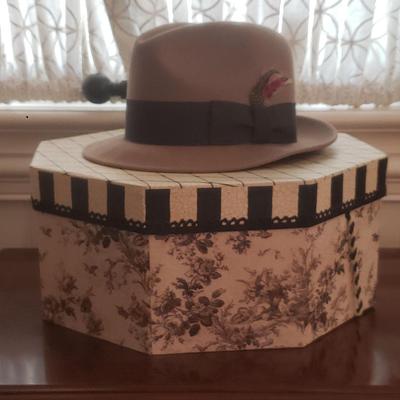 Golden Gate Hat Company Womens Tan Felt Fedora Size 6 7/8