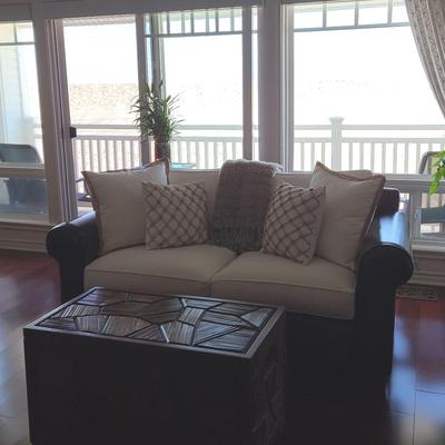 Coffee & Cream - Tasteful Two Tone, Two Seater Sofa