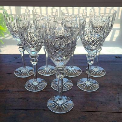 Crystal Wine Goblets - Set of 8