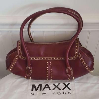 Maxx New York Red Leather With Gold Accents
