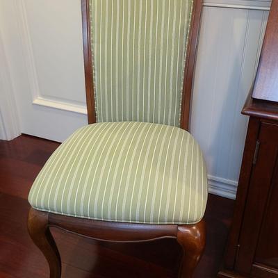 Striped Sage Accent Chair