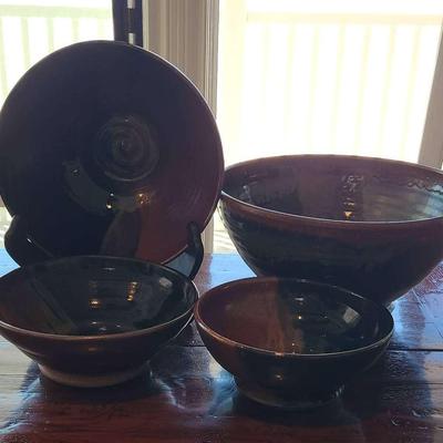 Fabrile Studios Decorative Pottery Nesting Bowl Set of 4