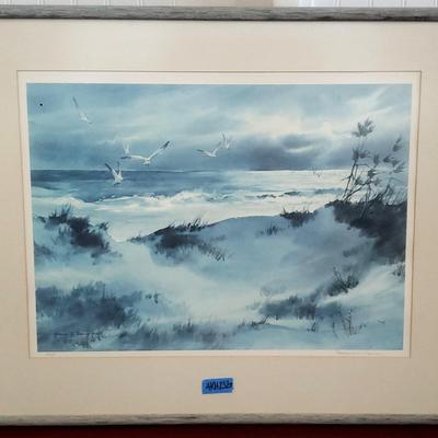 Marine Style Art By Marion B. Brown Hand Signed 1974