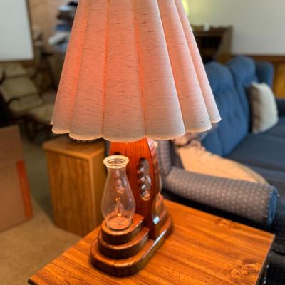 Lot 512: Triple Wooden Lamps