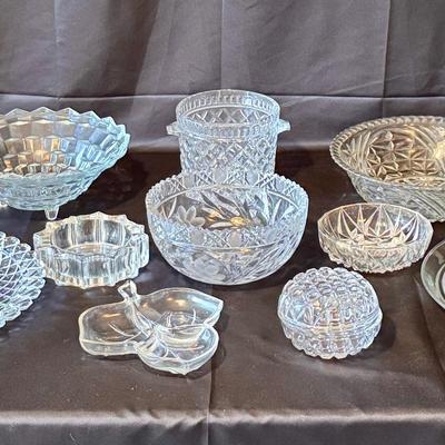 Lot 212: Leaded Glass Serving Pieces
