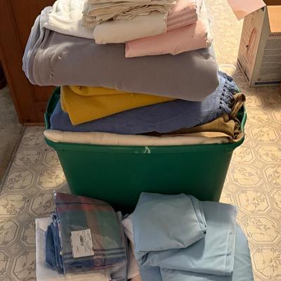 Lot 421: Mystery Blankets, Linens, And Pillows Lot