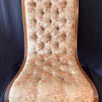 Lot 223: Pair Of Vintage Japanese Mid Century Chairs With Ottomans