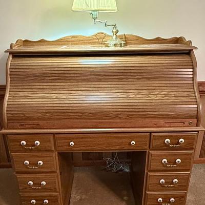 Lot 519: Roll Top Desk