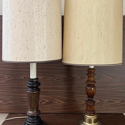 Lot 315: Two Vintage Wooden Lamps