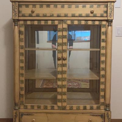 Pulaski Hand painted Display Cabinet 