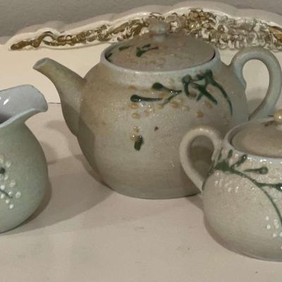 Japanese Moriage Sharkskin Tea Set