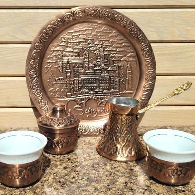 Copper Bosnian Coffee Set