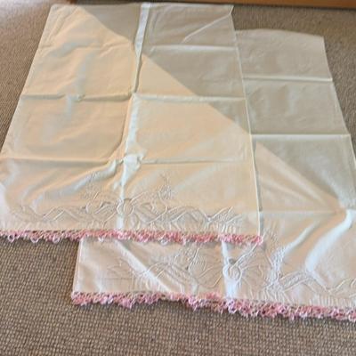 Vintage Needlework Pillowcases