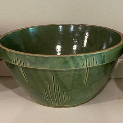 Antique Nelson McCoy Green Serving Bowls #2