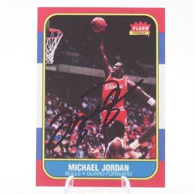 Michael Jordan Autographed Rookie Card w/COA