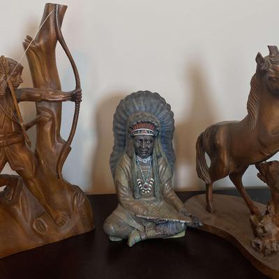 Wooden And Ceramic Indian Decor