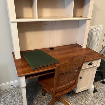 Realspace Shore Desk With Vintage Roll Chair
