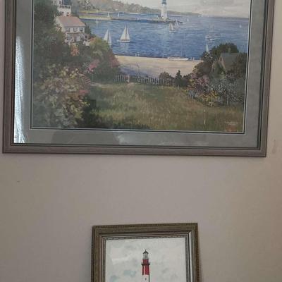 Framed And Matted Lighthouse Prints