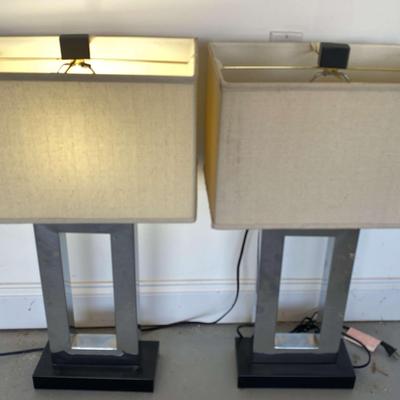Pair Of Contemporary Style Lamps