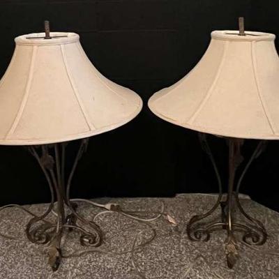 Two Decorative Metal Lamps