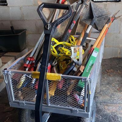Gorilla Cart With Yard Tools