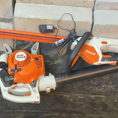 Gas Powered Blower And Rechargeable Hedger By Stihl