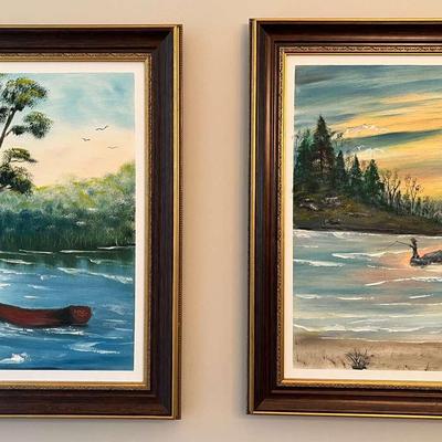 Two Landscape Oil Paintings 