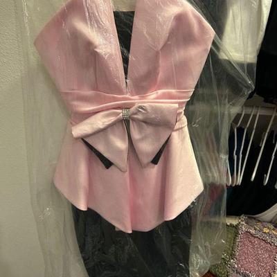 80's Pretty in Pink and Black Dress