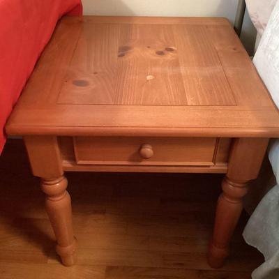 Wood end table