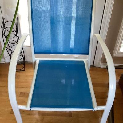 Blue lawn chair