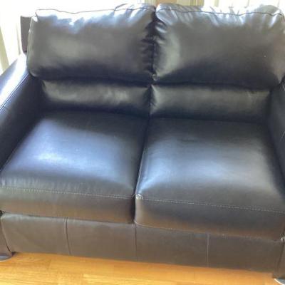 Leather love seat