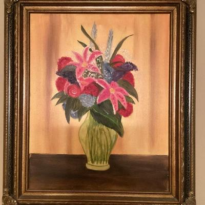 Wall art floral print