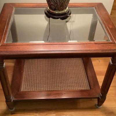 Glass top end table