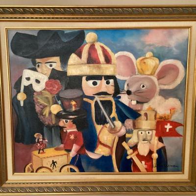 Wall art whimisical soldier and mouse