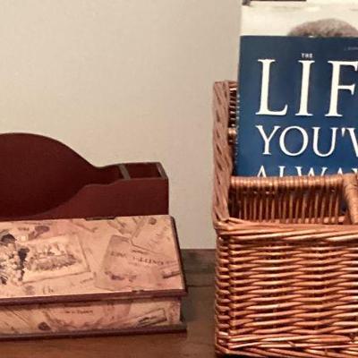 Letter holder and basket