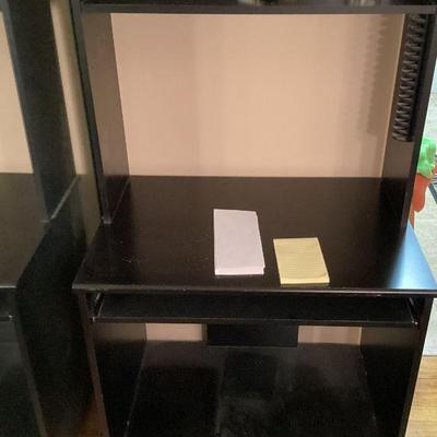 Black computer desk