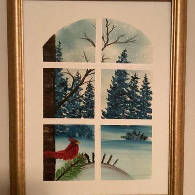 Wall art view of forset trees