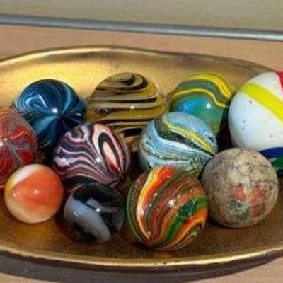 Collectible glass and ceramic marbles