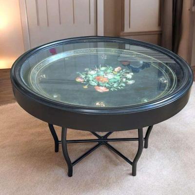 Victorian oval papier ma ché tray
