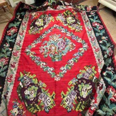 Hand woven turkish bessarabian kilim wool rug