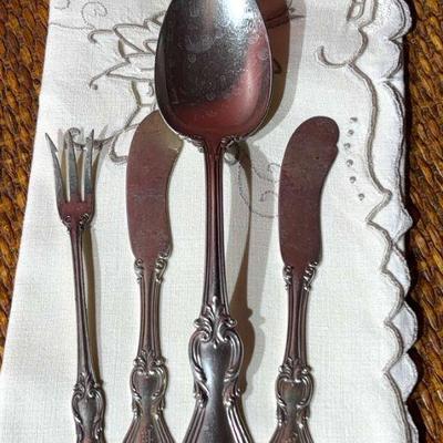 Reed barton sterling monogrammed flatware